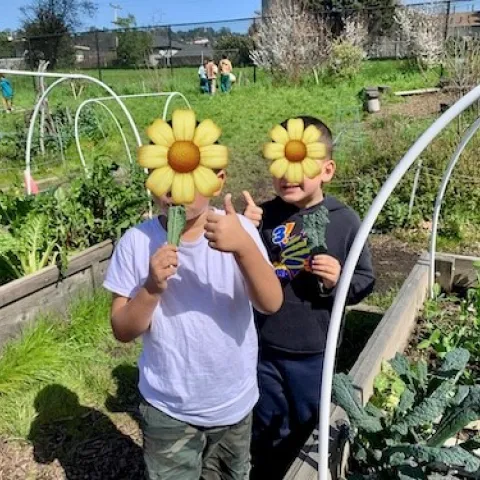 Eager School Garden Learners