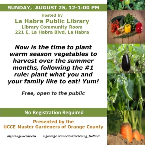 Plant What You Love! Warm Season Veggies Workshop