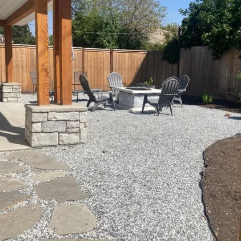 Consider a water-permeable patio, which is less likely to result in backyard water runoff. (Photo: Jeannette Warnert)