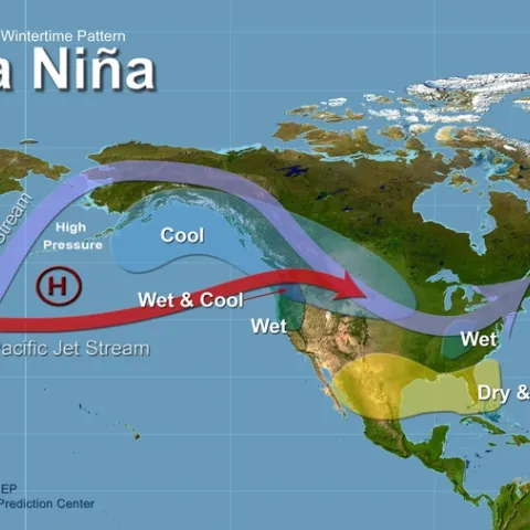 La Niña weather pattern forecast for winter 2024-25. (Photo: National Oceanic and Atmospheric Administration)