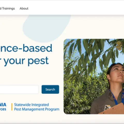 Figure 2. New design of UC IPM’s home page.