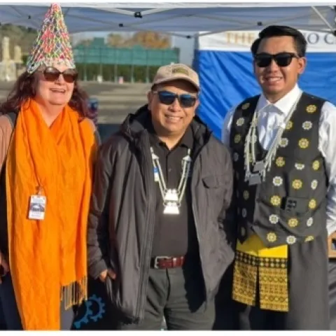 Members of UCCE Marianna, Michael Yang, and Vong Moua enjoy the festivities. Photo Credit Irene Briseno