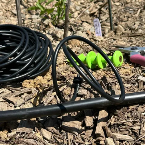 Plastic tubbing of drip irrigation system