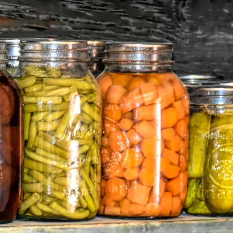 Jars of home-canned goods.