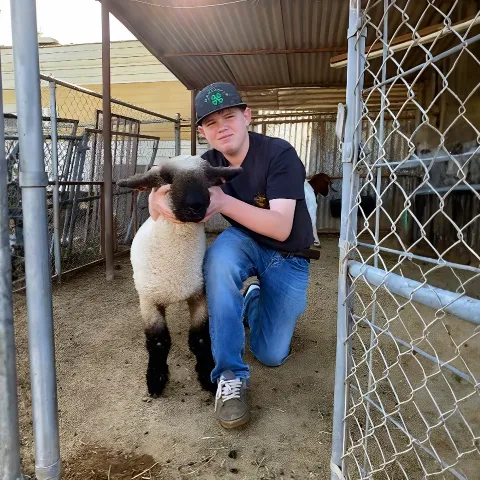 4-H member with his goat
