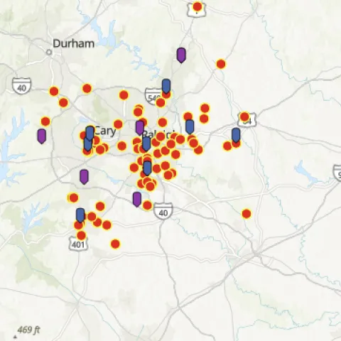 Location of food hub in relation to the survey respondents