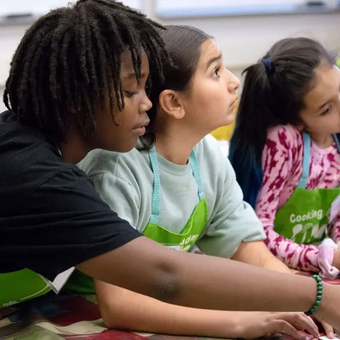 Children in cooking class