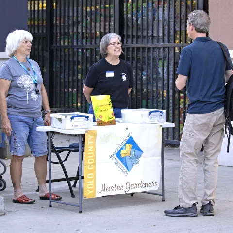 master gardener volunteers answering gardening questions