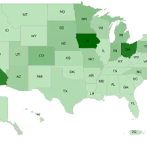 States that have reported bird flu outbreaks
