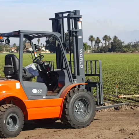 forklift in the field