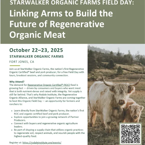 StarWalker Organic Farms Field Day Flyer