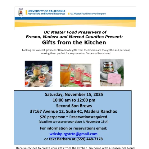 Details of gifts from the kitchen flyer