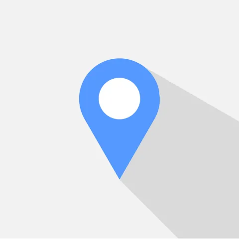 Blue map marker icon