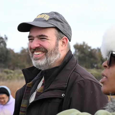 UC Davis medical entomologist-geneticist Geoffrey Attardo is the recipient of the Distinguished Teaching Award, Pacific Branch of the Entomological Society of America. (Photo by Kathy Keatley Garvey)