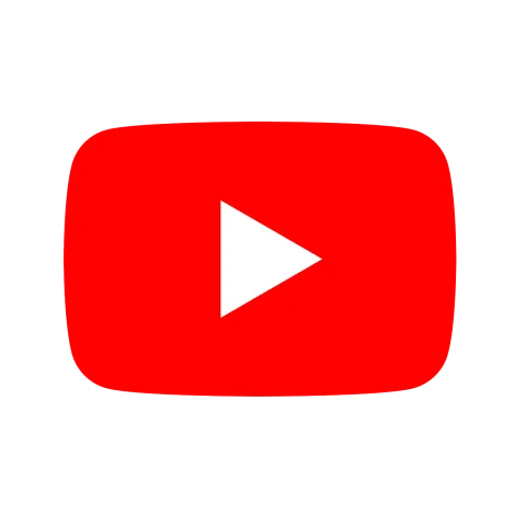 Red background with white play button