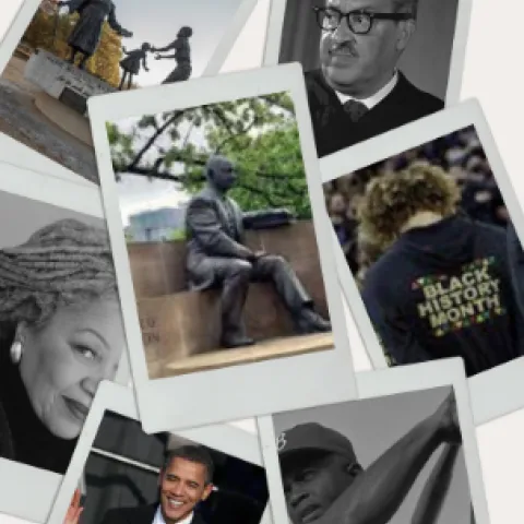 A collage of Black Americans who have made a difference in history