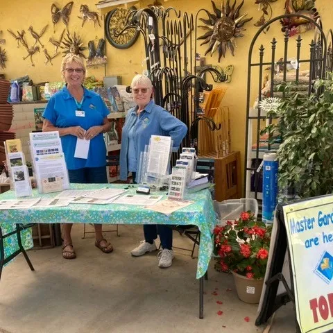 Master Gardener Plant Clinic Table at Hofmans' Nursery