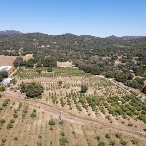 Aerial view of farm in Julian