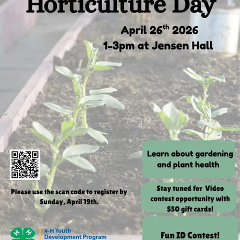 Horiticulture Day April 26, 2026, 1-3pm Jensen Hall LC Fairgrounds