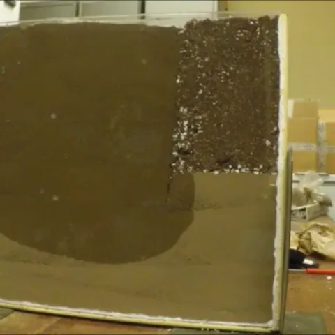 Water moving through soil