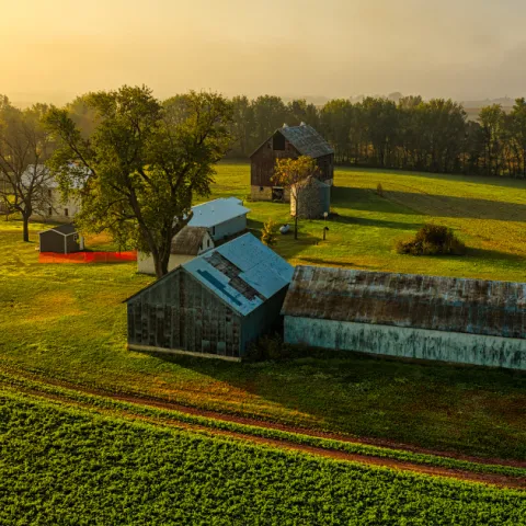 barn aerial view