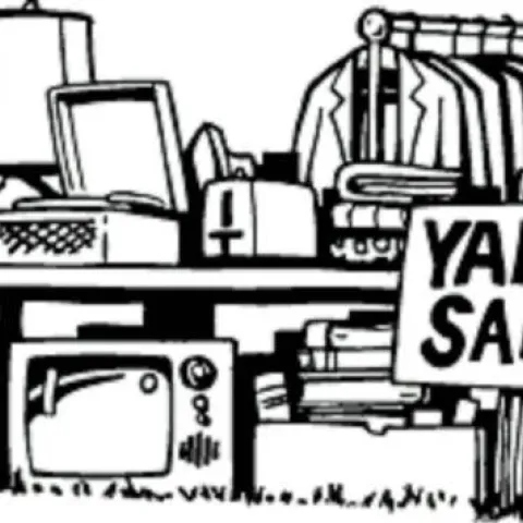 Yard Sale in Black n White with images