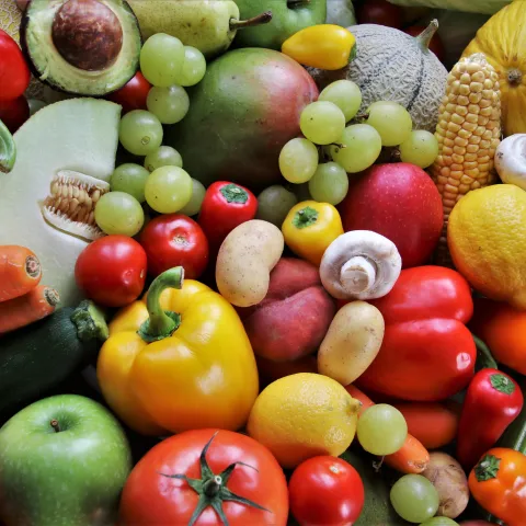 colorful fruits and vegetables