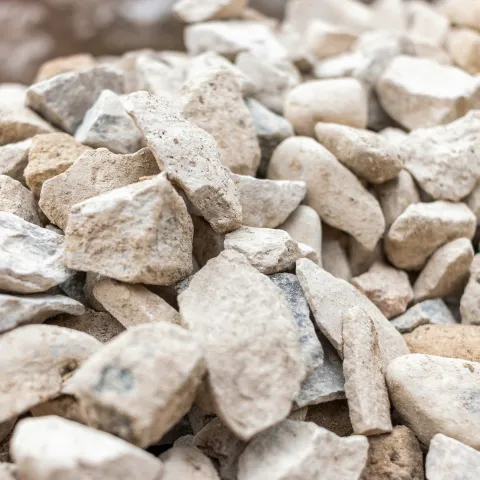 Image of stacked lime stones.