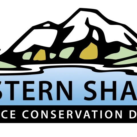 Western Shasta Resource Conservation District Logo displaying mountains and a small tree