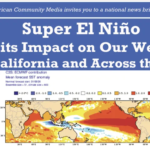 Mapa sobre El Niño