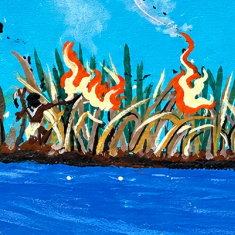 Art depicting wetlands by Diana Almendariz