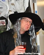 Senior museum scientist Steve Heydon strikes a pose. (Photo by Kathy Keatley Garvey)