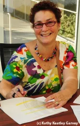 Amina Harris, executive director of the UC Davis Honey and Pollination Center. (Photo by Kathy Keatley Garvey)