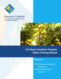 Safety Manual cover with UC Master Gardener logo and photo of a lemon tree