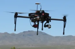 Matrice 100 carrying dual RGB and multispectral cameras