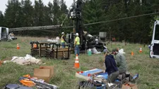 Collecting core samples. Photo by Alex Kendrick.