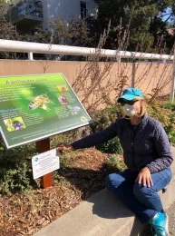 MG Melissa with new educational sign