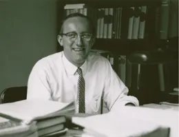 Legendary plant biochemist Eric Conn in his Briggs Hall office.