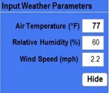 InputWeatherParameters