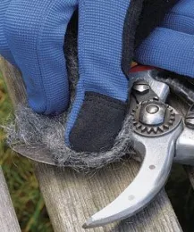 Cleaning hand pruner blades