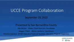 MFP, MG & EFNEP Partnership Possibilities