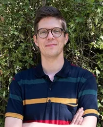 Srdan Tunic, a UC Davis master's degree student in art history. (Photo by Leah Theis)