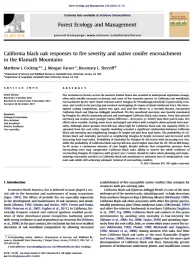 California black oak responses to fire severity and native conifer encroachment in the Klamath Mountains