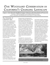 oak conservation in a changing landscape