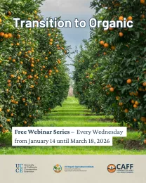 Transition to Organic Webinar Series starting Jan 14!