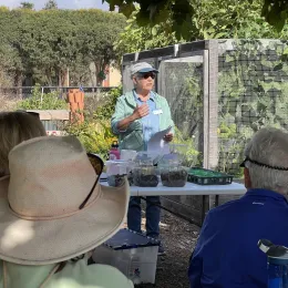 Master Gardener teaching a workshop 