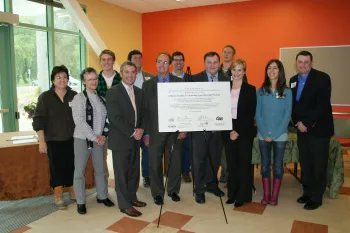 Signing ceremony for California's first organic agriculture apprenticeship program.