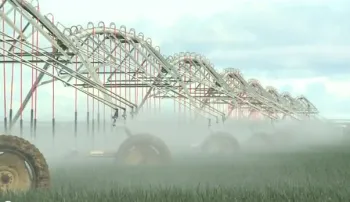 Overhead irrigation systems, such as center pivots, are particularly useful when coupled with conservation tillage.