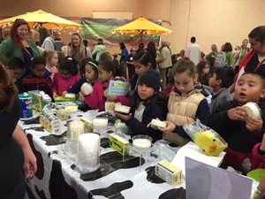 Clover teaches kids how to make butter