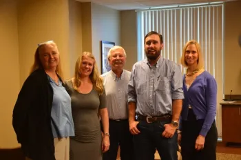 CASI's Mitchell (center) flanked by Gabriele Ludwig, Jenny Nicolau, Spencer Cooper, and Carissa Sauer.(from left to right).